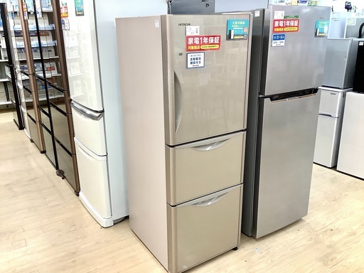 安心の1年保証付！2018年製 HITACHI(日立)の3ドア冷蔵庫「R-S2700HV」