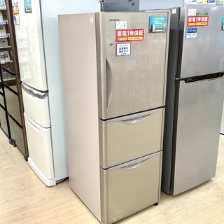 安心の1年保証付！2018年製 HITACHI(日立)の3ドア冷蔵庫「R-