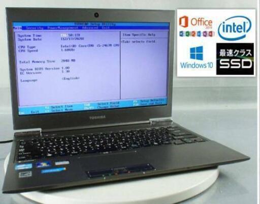 超軽量1.1kg☆最速i5＆Office＆バッテリー新品！東芝 R631/28E