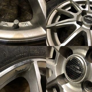 【BS BLIZZAK VRX2 185/60R15】スタッドレス【A-TECH SCHNEIDER 社外 15インチ 5.5J4HPCD100+45】2018年製 スイフト等　(MTN11) クレジットカード QR決済可能