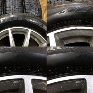 【BS BLIZZAK VRX2 185/60R15】スタッドレス【A-TECH SCHNEIDER 社外 15インチ 5.5J4HPCD100+45】2018年製 スイフト等　(MTN11) クレジットカード QR決済可能