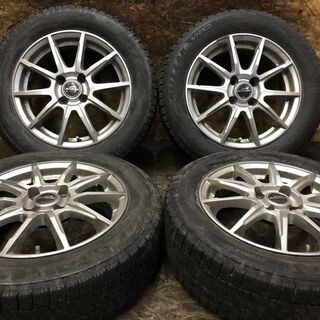 【BS BLIZZAK VRX2 185/60R15】スタッドレス【A-TECH SCHNEIDER 社外 15インチ 5.5J4HPCD100+45】2018年製 スイフト等　(MTN11) クレジットカード QR決済可能