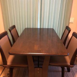 ［取引終了］食卓テーブル&椅子(回転式)