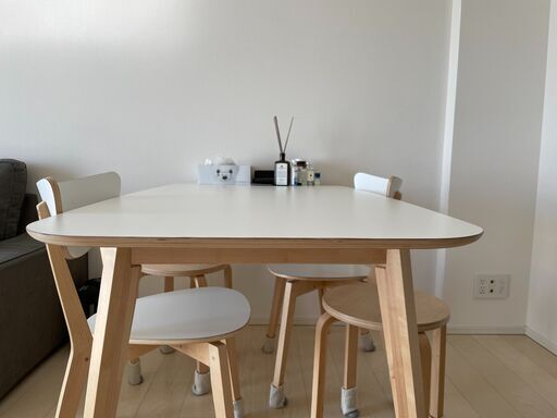 2024通販IKEA NORDMYRA ノールドミーラ ダイニングテーブル 白 ダイニングテーブル