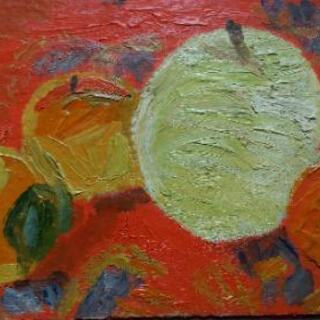 甲斐仁代(カイヒトヨ)　油彩　静物　額無し　真作保証(深沢紅子証明シール付)　2号　1960年作成　一水会員　希少価値　大幅値下げ