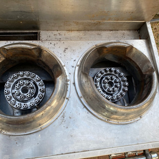 タニコー　業務用　中華レンジ　2口コンロ