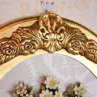EMMEGIカポディモンテ磁器額アンティーク＆ロココ調OV