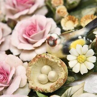 EMMEGIカポディモンテ磁器額アンティーク＆ロココ調OV