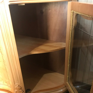 サイドコンソール イタリー アンティーク  キャビネット鍵付