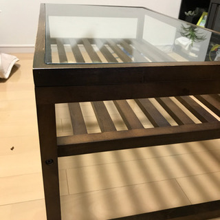 木枠　ガラステーブル