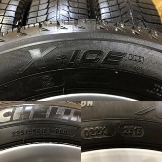 【MICHELIN X-ICE XI3 225/55R16】スタッドレス【audi A4 8K 純正ホイール 16インチ 7J5HPCD112+46】バリ溝　(MTN24) クレジットカード QR決済可能