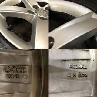 【MICHELIN X-ICE XI3 225/55R16】スタッドレス【audi A4 8K 純正ホイール 16インチ 7J5HPCD112+46】バリ溝　(MTN24) クレジットカード QR決済可能