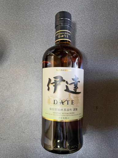 ニッカウヰスキー 伊達 43度 700ml 化粧箱付き ブレンデッドウイスキー 立原拓也 東伏見のウイスキー の中古あげます 譲ります ジモティーで不用品の処分