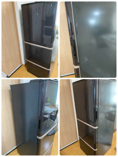 旭川 SHARP プラズマクラスター内蔵 両開き 3ドア 314L 冷凍冷蔵庫 清掃済