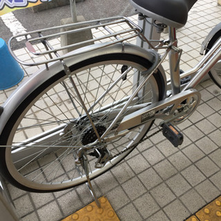 2/25  Panasonicオートライト  SHIMANOギア付き  26インチ自転車オートライト 6段変速 STSKF13247  シルバー  ノーパンクタイヤ 2/25 Panasonicオートライト SHIMANOギア付き 26インチ自転車オート