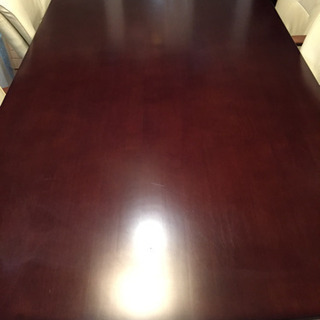 状態良好！ 天然木 ダイニングテーブル180×90 バレンシアアームチェア4脚 ダイニングセット  筑波産商