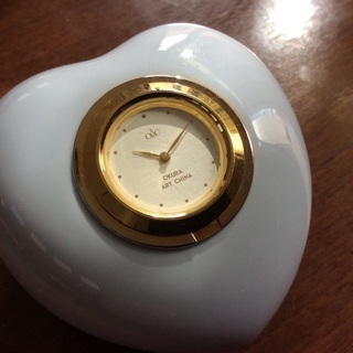 【ネット決済】大倉陶園のハートの時計です。  可愛いです！