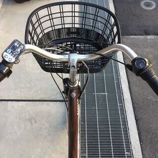 地域限定送料無料 ブリヂストン アシスタ 新基準 子供乗せ 6,6AH 茶