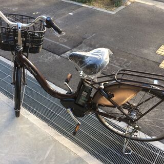 地域限定送料無料 ブリヂストン アシスタ 新基準 子供乗せ 6,6AH 茶