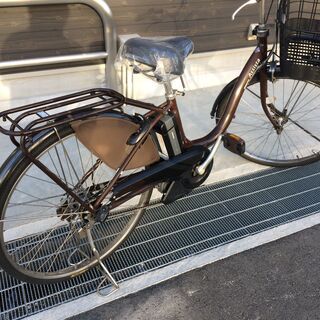 地域限定送料無料 ブリヂストン アシスタ 新基準 子供乗せ 6,6AH 茶