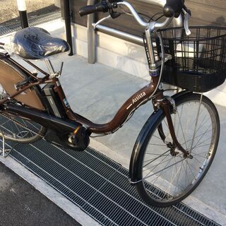 地域限定送料無料　アシスタ　8,9AH　子供乗せ　濃茶　神戸市　電動自転車 地域限定送料無料ハイディツー子供乗せ12,3AH白②神戸市電動自転車