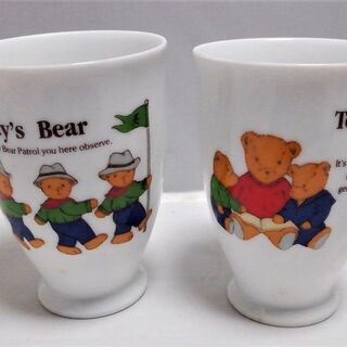 やすらぎの器　Teddy's Bear　陶器　フリーカップ　ペア...