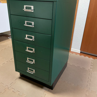 美品 ビスレー bisley キャビネット 引き出し 3段 オリーブ グリーン