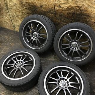 【TOYO GARIT GIZ 225/45R17】スタッドレス【RAZE マルチホイール 17インチ 7J5HPCD108/114.3+42】2018年製 バリ溝　(VTL347) クレジットカード QR決済可能