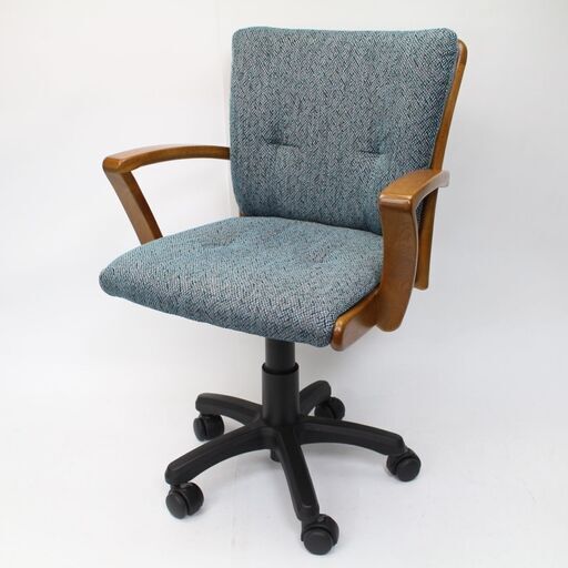 店R596）【美品】浜本工芸　デスクチェア 椅子 SDSA-8000 書斎椅子 木製 ブラウン 家具