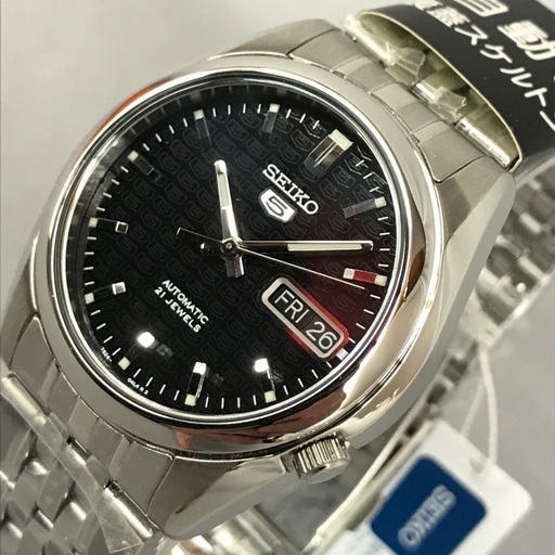 SEIKO セイコー5 裏スケ 自動巻オートマ 黒ロゴ文字盤 デイデイト SNK361K 2014年 8月製造 7S26 01V0（7S26C）  elsahariano.com