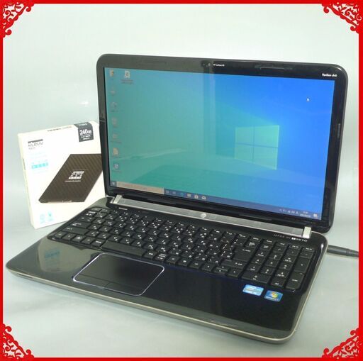 送料無料 新品SSD240GB カメラ＆Wi-Fi 中古良品 15.6型 HP dv6 ノートパソコン Core i5 8GB Wi-Fi DVDRW カメラ Bluetooth Win10 Office