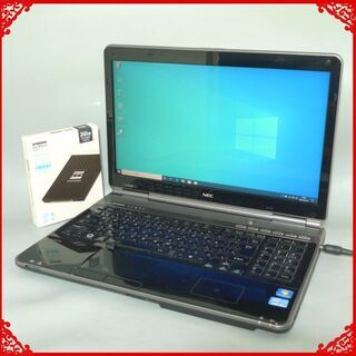 送料無料 ブラック 新品SSD240GB ノートパソコン 中古良品 15.6型 NEC 