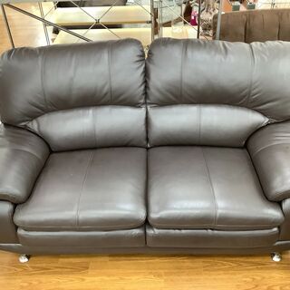 2人掛けソファー 合皮 【トレファク 川越店】