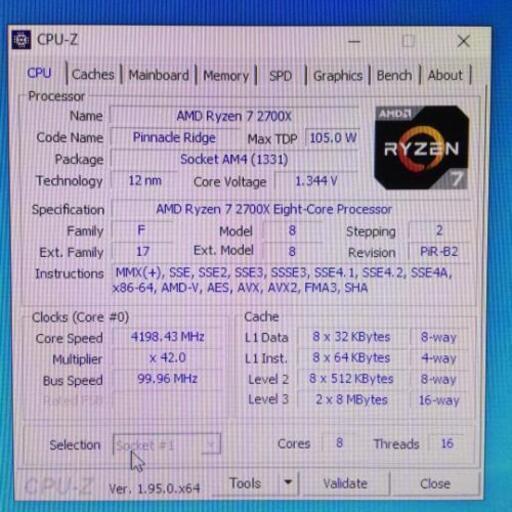 ゲーミングPC ryzen7 2700X GeForce GTX1070
