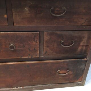■4484■古家具 170年前 弘化時代 タンス 箪笥 収納棚 小物入れ 台 古民家 レトロ アンティーク ヴィンテージ