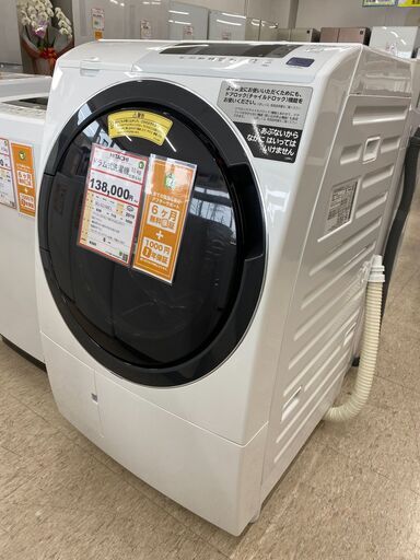 グランドセール HITACHI ドラム式洗濯乾燥機　BG-SG100CL　2019年製　中古　動作品　R365 洗濯機