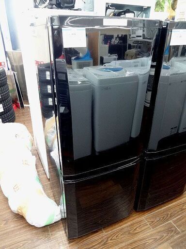 札幌 引き取り 三菱 2ドア冷蔵庫 単身用 146L 黒 2017年製 MR-P15A