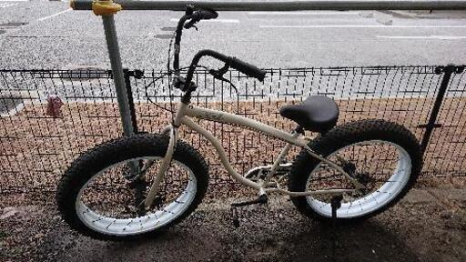 自転車 ファットバイク 26インチ ビーチクルーザー