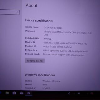 GPD Pocket 2 (m3-8100y, 8GB, 128GB)　中古　値下げ中