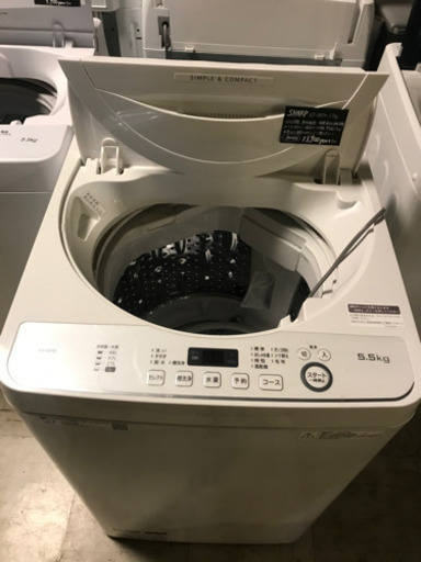 JH01648 SHARP洗濯機　ES-GE5D 5.5Kg 20年製