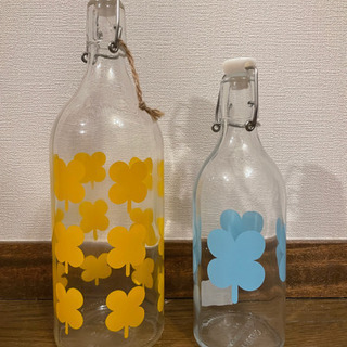 IKEAイケア ガラス　ボトル　ふた付き　保存瓶