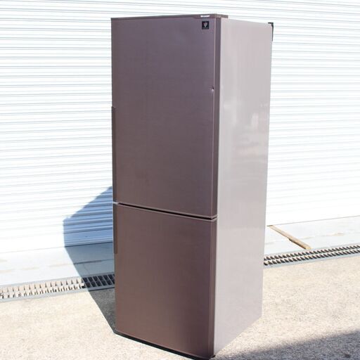 T444)SHARP ノンフロン冷凍冷蔵庫 SJ-PD27C-T ブラウン系 271L 2ドア プラズマクラスター シャープ 2017年製