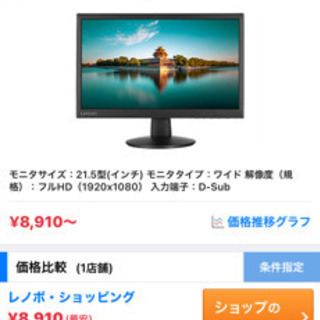 【ネット決済】レノボ 21.5インチ PCモニター