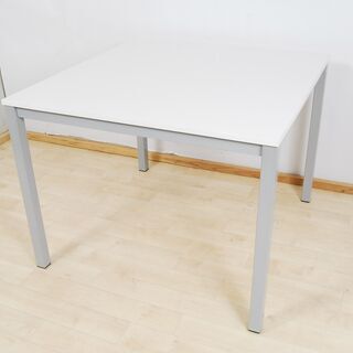 4806 正方形 テーブル ライオン事務器 白 LBS-0909...