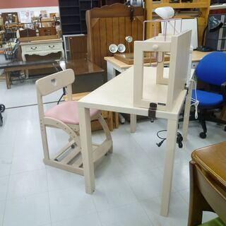 学習机 カリモク 幅110×奥行60×高110㎝ ホワイト×ピンク karimoku