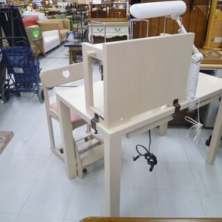 学習机 カリモク 幅110×奥行60×高110㎝ ホワイト×ピンク karimoku