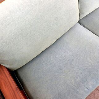 ▶3人掛けソファ 家具の大丸 グリルⅡ 幅180cm×奥行89×高さ81cm 座面高41cm ファブリック ウォールナット アカシア デニム 無垢材 家具 札幌 西野店