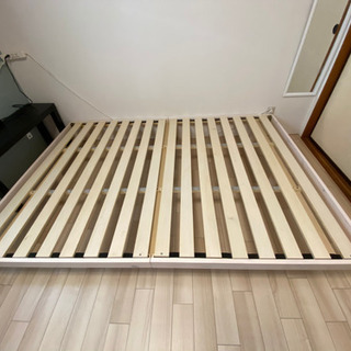 【ネット決済】ダブルサイズ　ベッド脚付スノコ