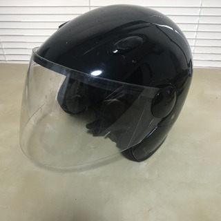 オープンフェイスヘルメット　ブラック