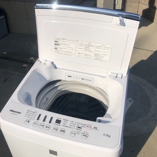 2016年製 ハイセンス全自動洗濯機「HW-G45E4KW」4.5kg - 生活家電